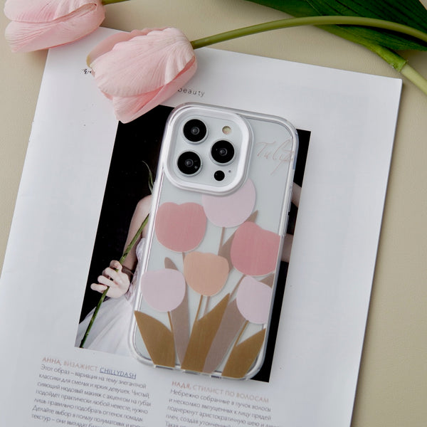 "Overflowing Kindness" Tulip Pattern Smartphone Case