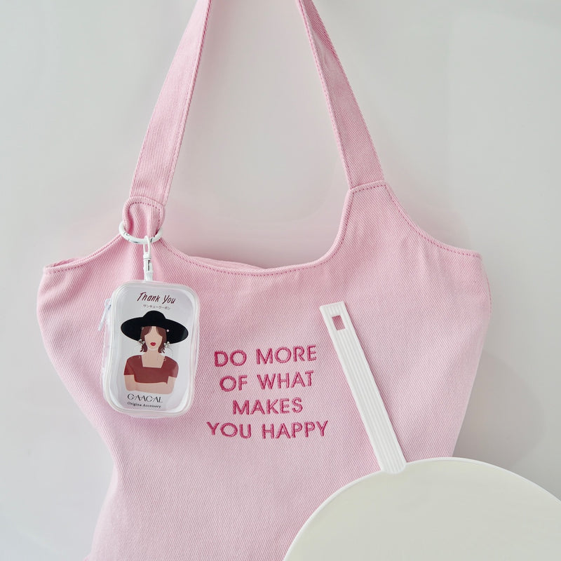 "I won't give up on my idol or my life" Large capacity canvas tote bag