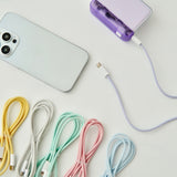 "Favorite Color Pastel" favorite color charging cable for iPhone