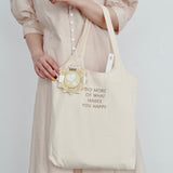 "I won't give up on my idol or my life" Large capacity canvas tote bag