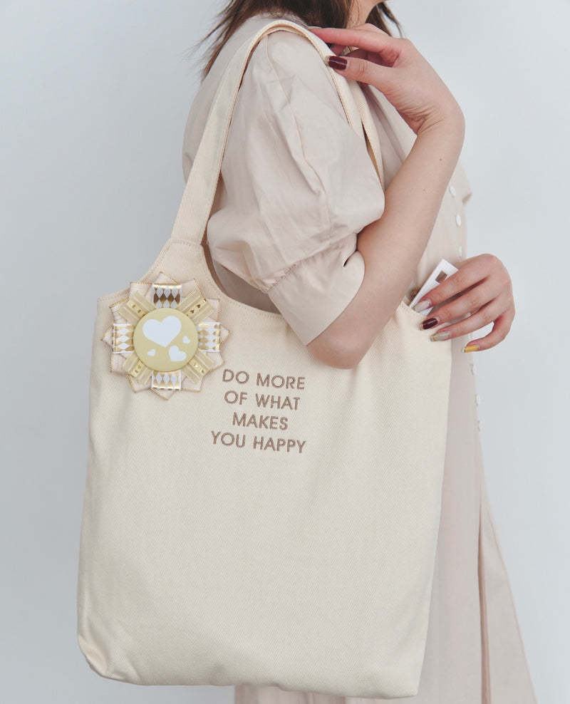 "I won't give up on my idol or my life" Large capacity canvas tote bag