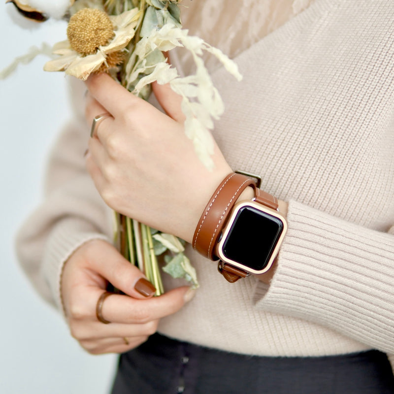 "With a new feeling" double-wrap Apple Watch band 