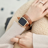 "With a new feeling" double-wrap Apple Watch band 