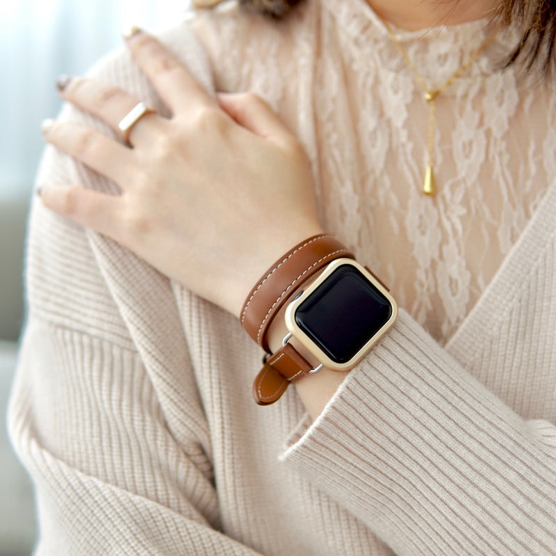 "With a new feeling" double-wrap Apple Watch band 