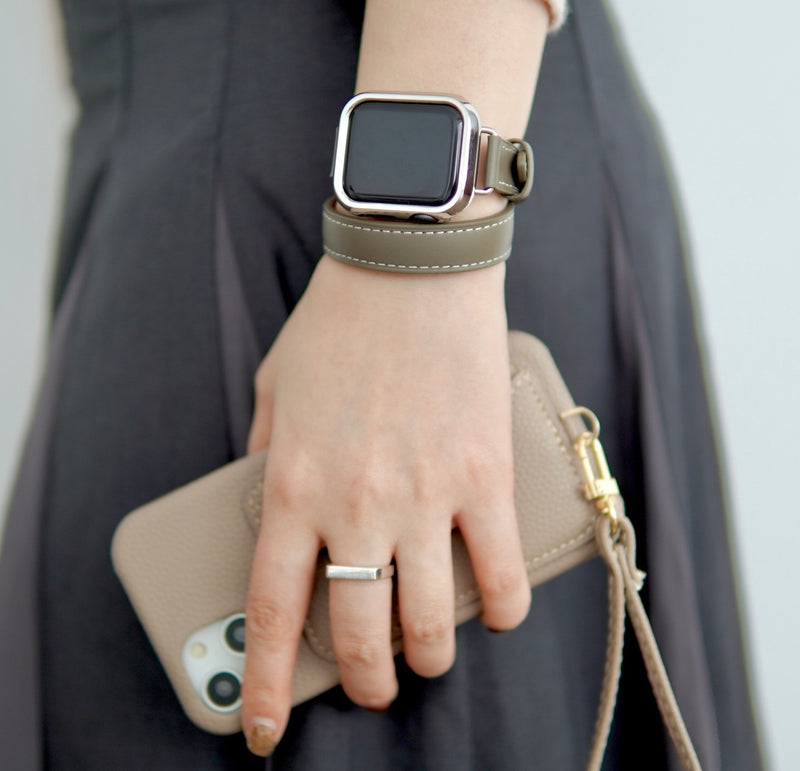 "With a new feeling" double-wrap Apple Watch band 