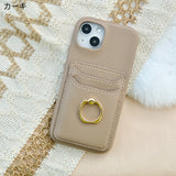 "Everyday functionality" Smartphone case with card holder and ring