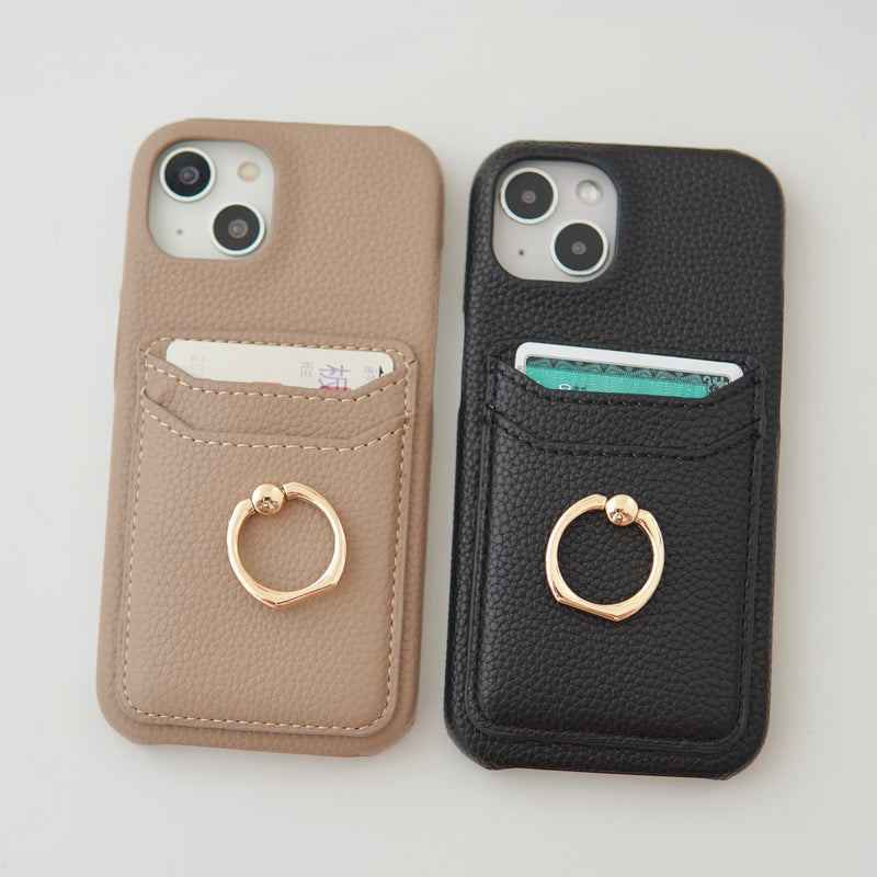 "Everyday functionality" Smartphone case with card holder and ring