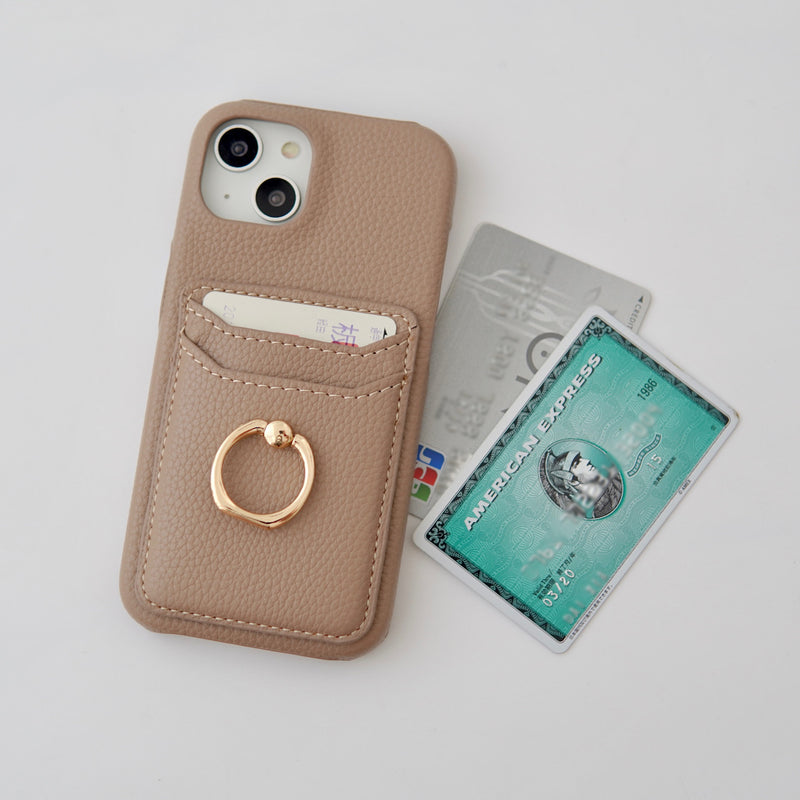 "Everyday functionality" Smartphone case with card holder and ring