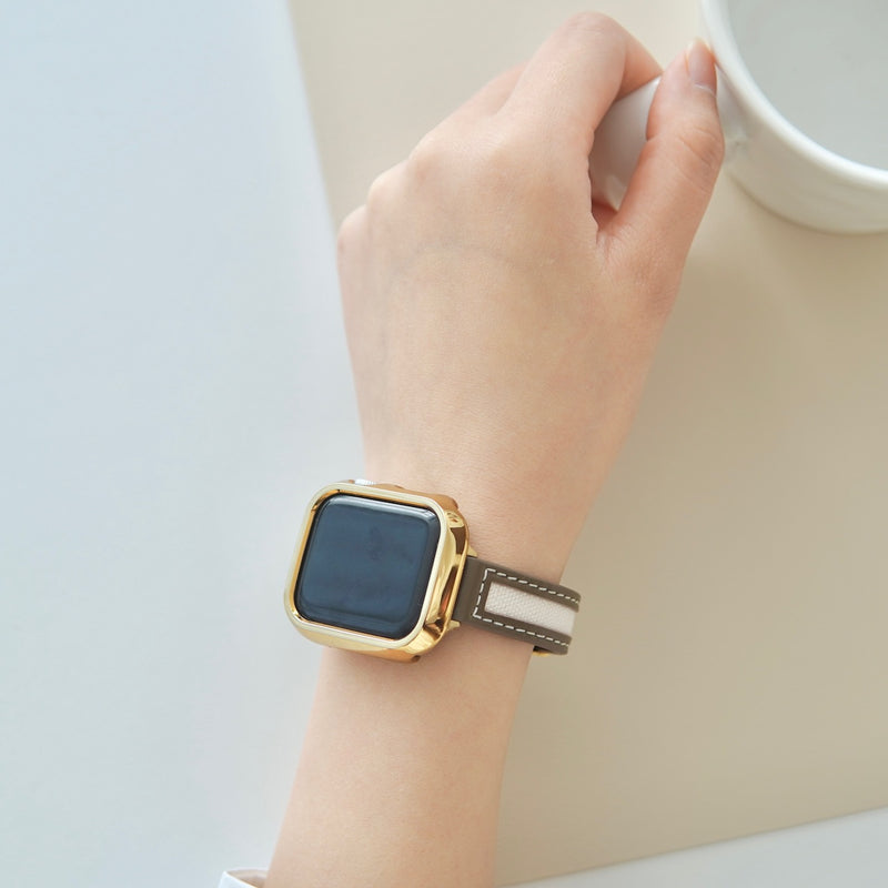 "Smart Straight" PU Leather Apple Watch Band 