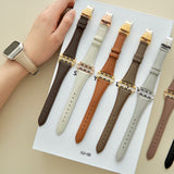 "Thick Days" 8 Colors Available PU Leather Apple Watch Band 