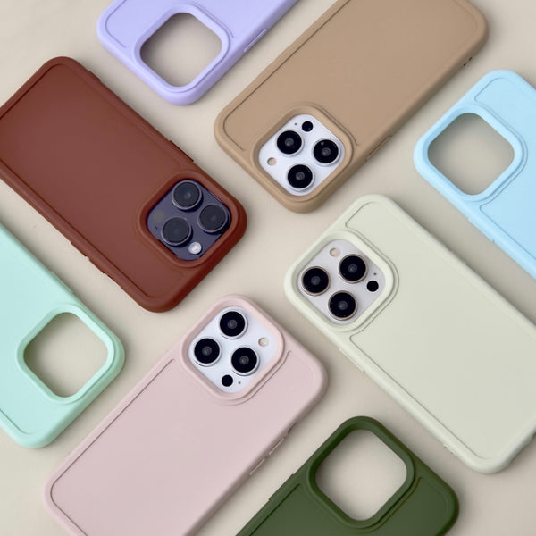 "Spring colors" simple silicone smartphone case