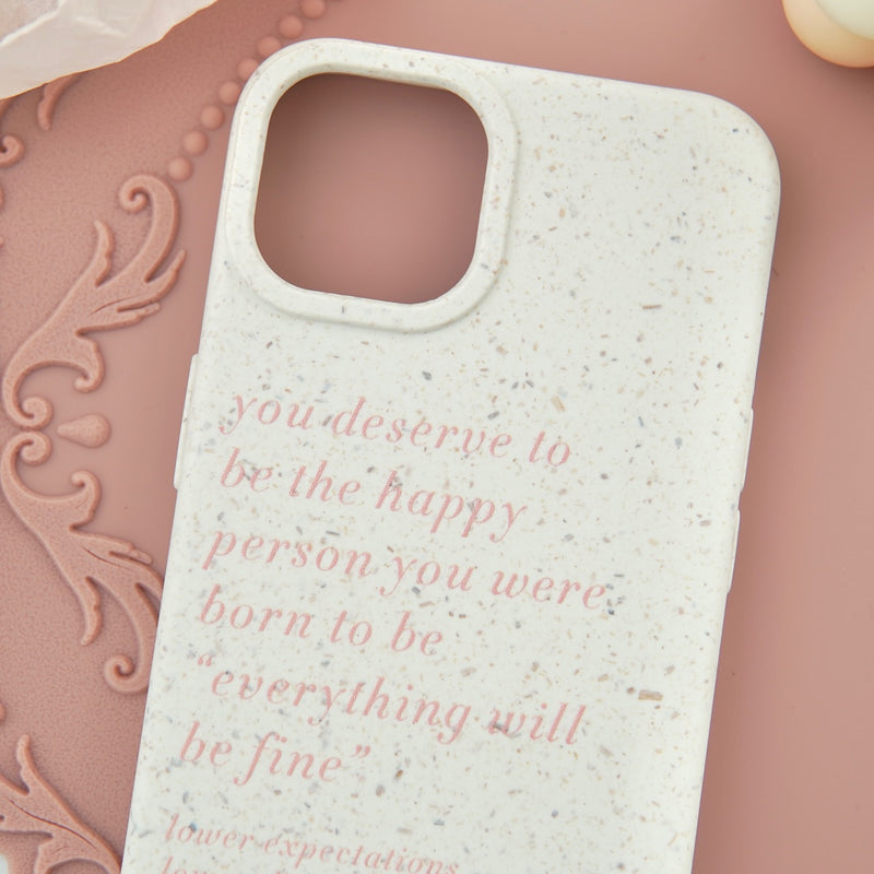 "Writing Thoughts" English Letter Pattern Smartphone Case