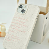 "Writing Thoughts" English Letter Pattern Smartphone Case