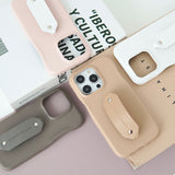 "Connect the Time" PU leather strap smartphone case