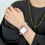 "Punk Bracelet" PU Leather Studded Double Wrap Apple Watch Band 