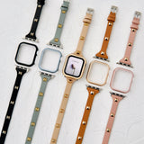 "Punk Bracelet" PU Leather Studded Double Wrap Apple Watch Band 