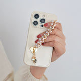 "Feminine Deco" Smartphone case with drop prevention chain