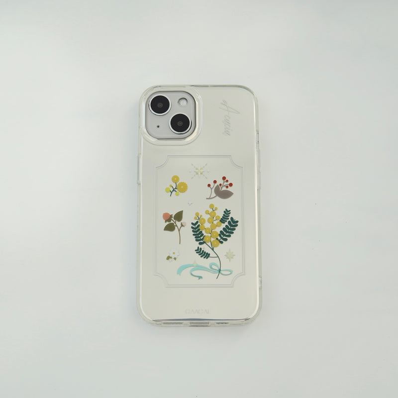 "Collecting Spring" Spring's Arrival Mimosa Mirrored Smartphone Case