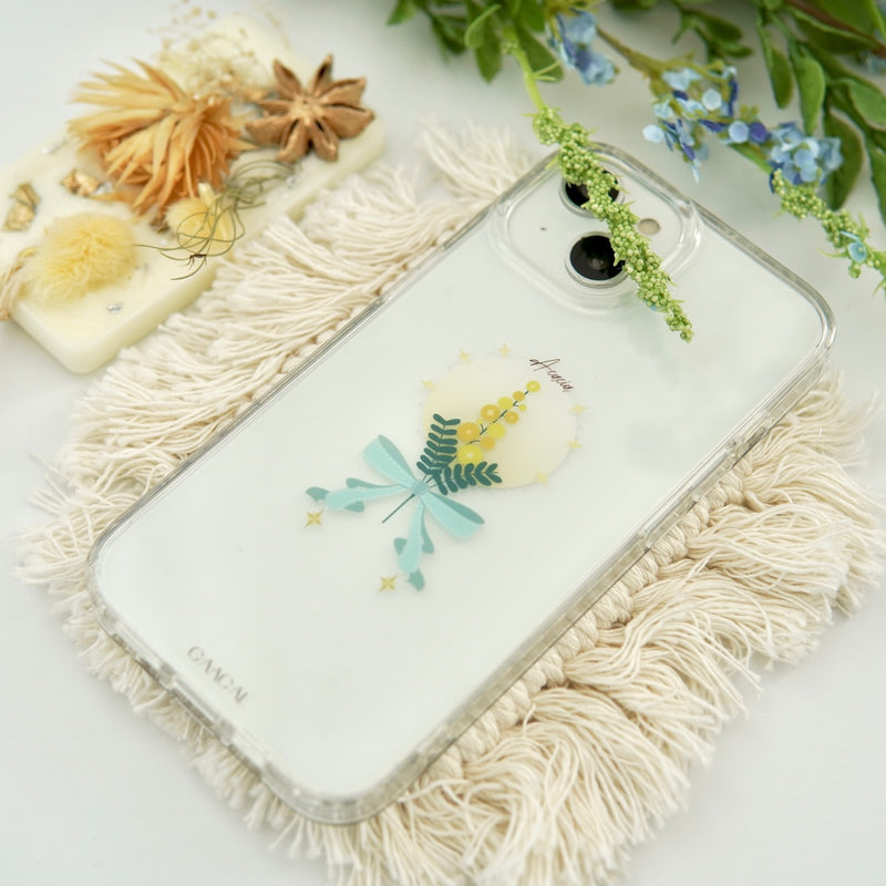 "Bouquet of Gratitude" Spring Arrival Mimosa Clear Smartphone Case