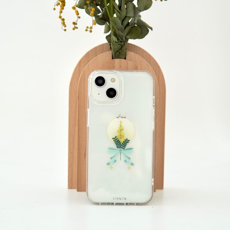 "Bouquet of Gratitude" Spring Arrival Mimosa Clear Smartphone Case