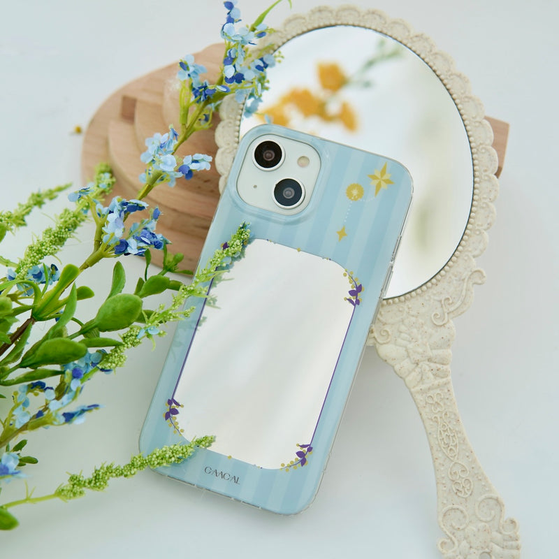 "With Spring" Spring Arrival Mimosa Mirrored Smartphone Case