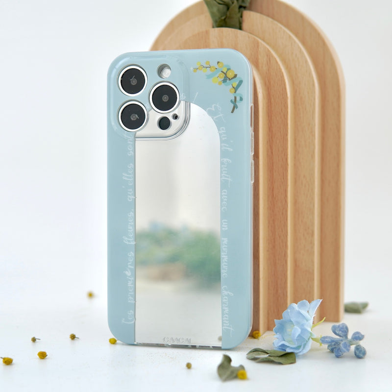 "Subtle Happiness" Spring Arrival Mimosa Mirror Smartphone Case