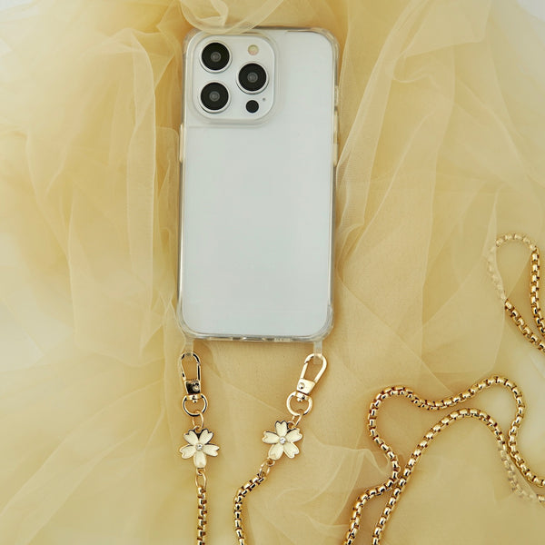 "Spring Breeze and Stroll" Sakura Motif Smartphone Shoulder Bag