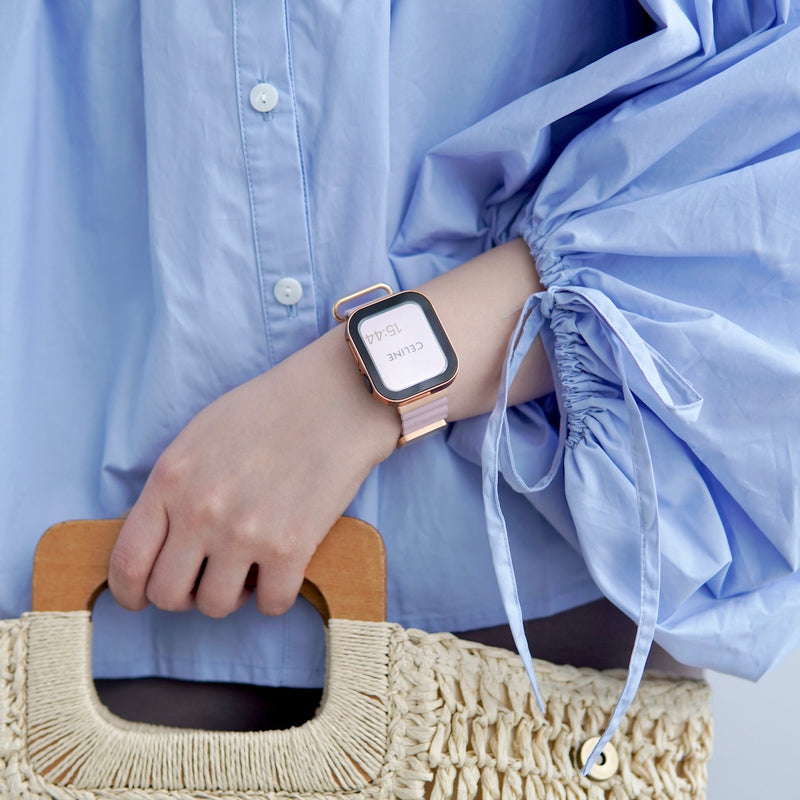 "Right-angle frame" tempered glass integrated full-body protective Apple Watch case