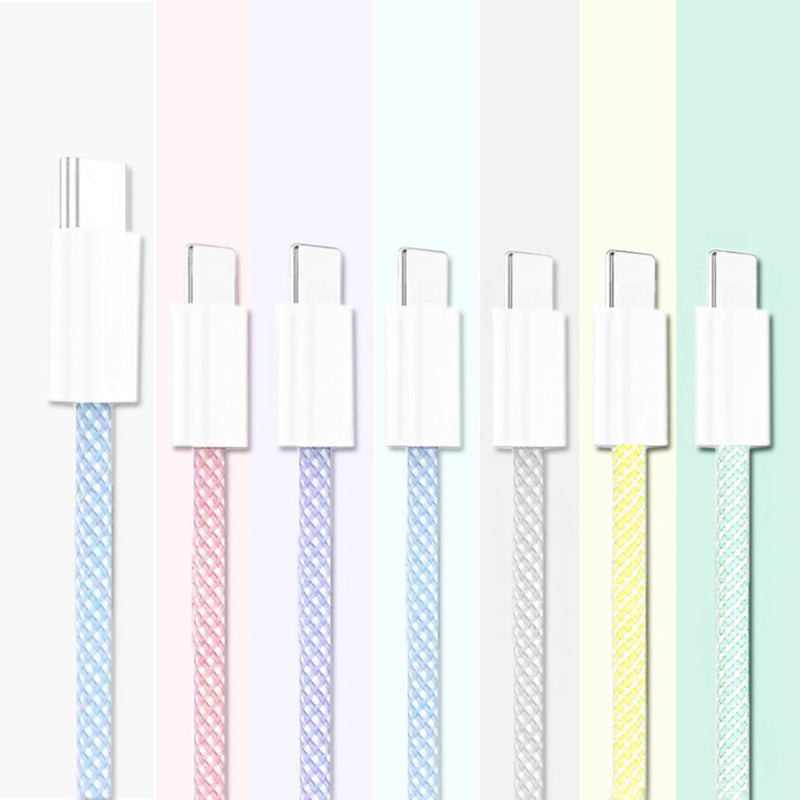 "Favorite Color Pastel" favorite color charging cable for iPhone