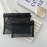「フェミニンライン」レース付きメッシュポーチ 収納袋 - gaacal gaacal gaacal 雑貨 「フェミニンライン」レース付きメッシュポーチ 収納袋