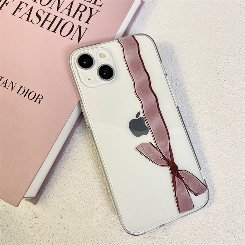 "Add a ribbon to your everyday life" ribbon print smartphone case