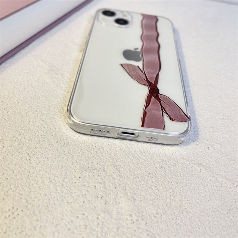 "Add a ribbon to your everyday life" ribbon print smartphone case