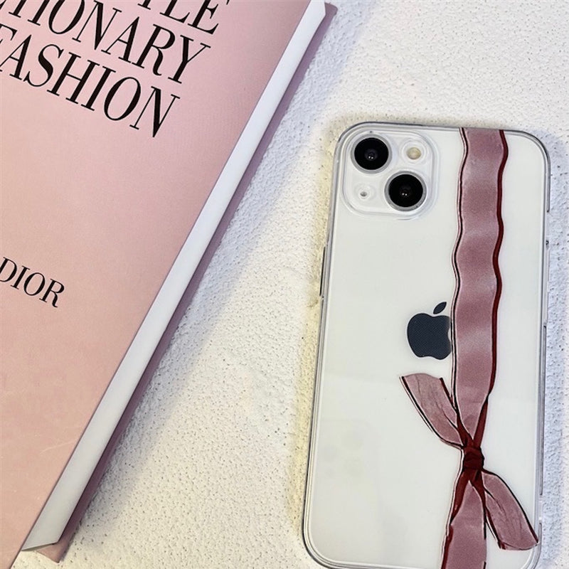 "Add a ribbon to your everyday life" ribbon print smartphone case