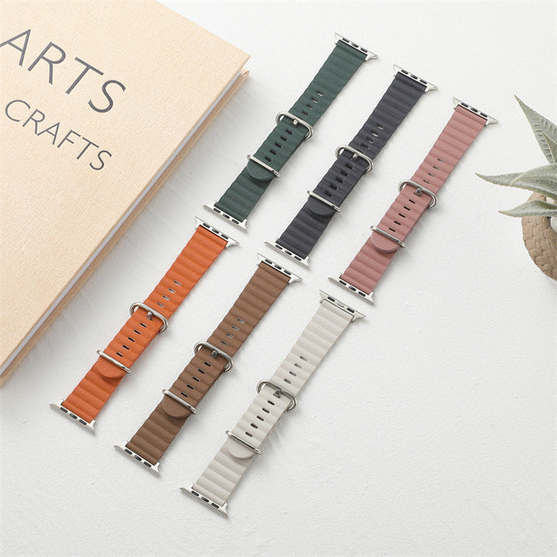"Just the Right Distance" PU Leather Apple Watch Bands Available in 6 Colors 