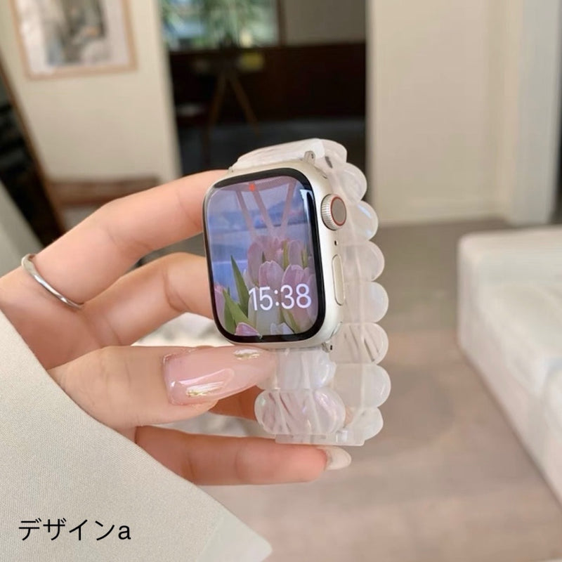 "Circling Marble" Plastic Apple Watch Band 