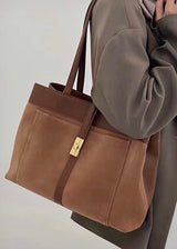 "Warm Leather" Cowhide Tote Bag