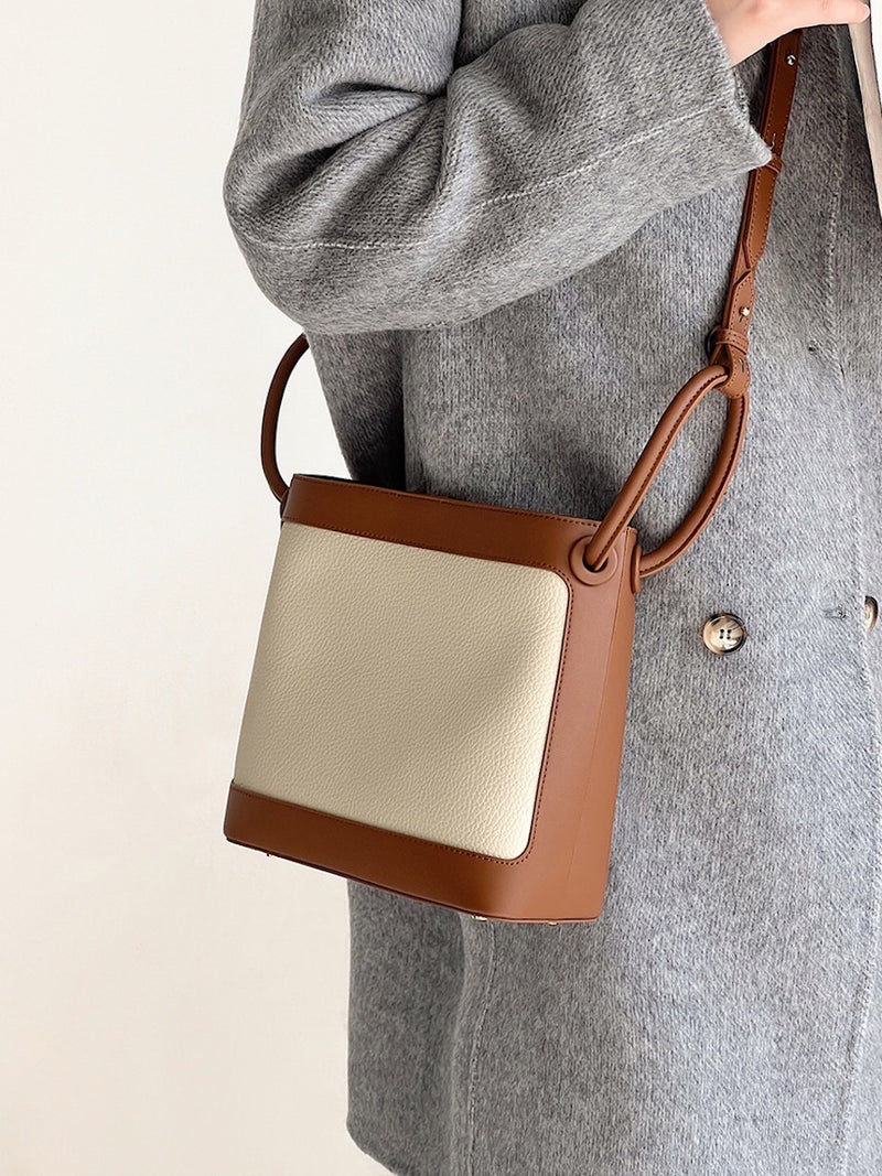 "Usual Leather" Cowhide Shoulder Bag