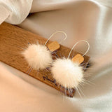 "Fairy Ball" Fur Ball Earrings