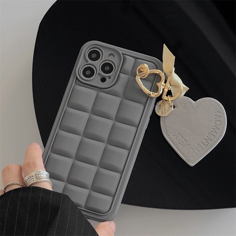 "Tablet Heart" Smartphone case with heart charm