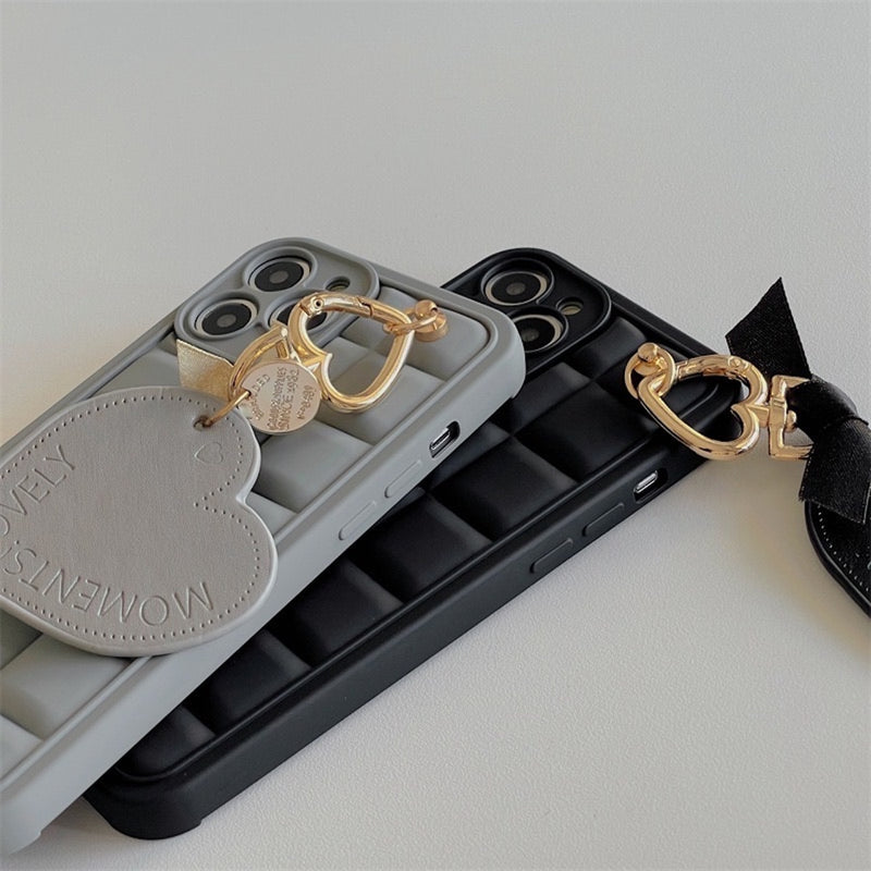 "Tablet Heart" Smartphone case with heart charm