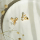 "Afterimage of the Pearl" Freshwater Pearl Earrings/Ear Cuff 