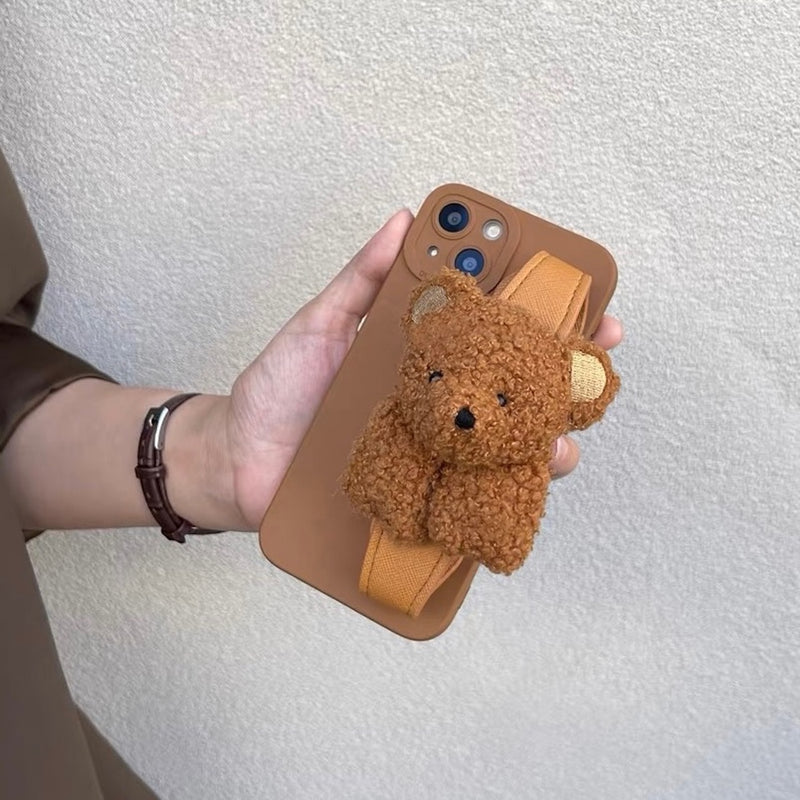 "Dokodemo Issho" Bear Smartphone Case/Shoulder