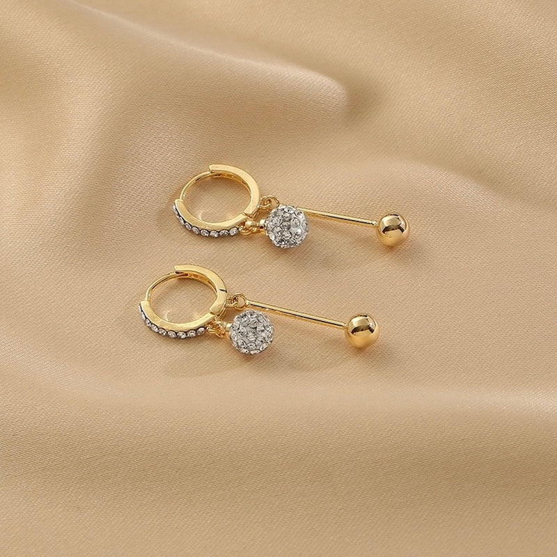 "Sparkling Key" key motif earrings