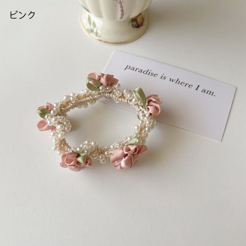 "Wreath Rose" Rose Hair Tie 