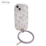 "Purple Magic" Floral smartphone case with drop prevention ring