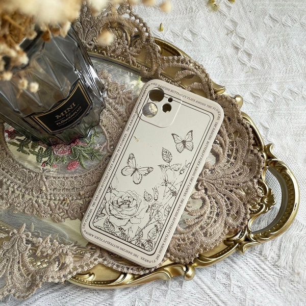 "Hanayagi Classic" Flower and butterfly smartphone case