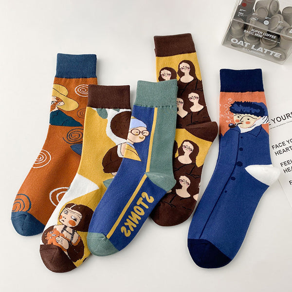 "Modern Masterpieces" Masterpiece-style socks