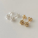 "Metallic Ball" S925 Ball Earrings 