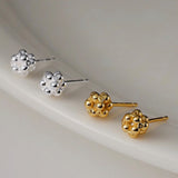 "Metallic Ball" S925 Ball Earrings 