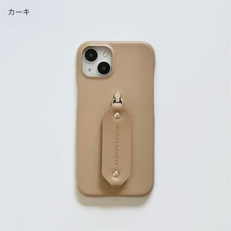 "Connect the Time" PU leather strap smartphone case